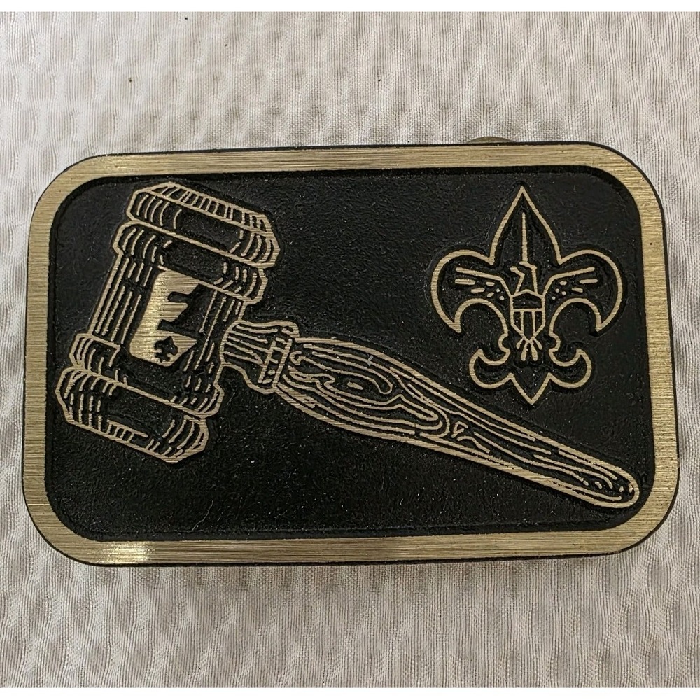 Vintage BSA Boy Scout Eagle Solid Brass Belt Buckle